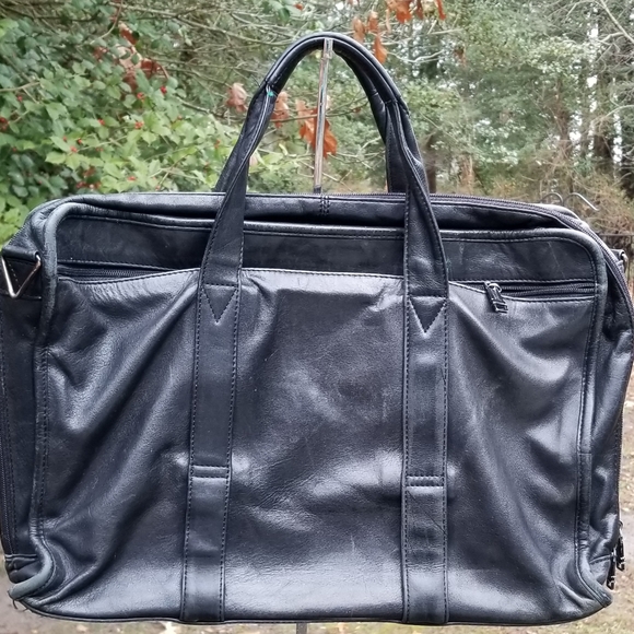 Tumi Alpha Leather Portfolio Briefcase